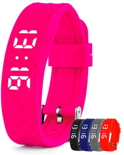 TabTime Vibrationswecker Armband, Vibrationsalarm Erinnerung Uhr - mit bis zu 10 Täglichen Alarmen, Trinkerinnerung Alarm Medikamenten Wecker für Kinder und Erwachsene