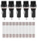Qiilu Holder Socket, 5pcs Panel Mount Holder Socket Electrical Panel Mounted Screw Cap Solder Holder for 6 * 30 Glass AC 125V 15A / 250V 10A