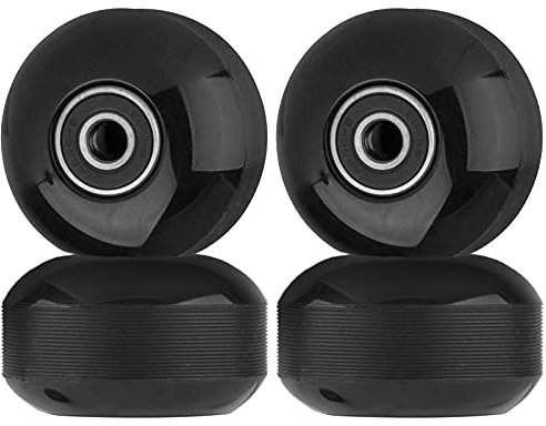 SPORTYOUTH Skateboard-Räder 52 mm und Kugellager-Abstandshalter Set, 95A harte Räder für Street Skateboard Tricks Cruiser, 4 Stück