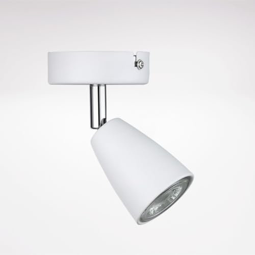 IMPTS LED Deckenlampe Deckenstrahler 1 flammig LED Sopt Lampe schwenbar Spotleuchte Weiß Wandleuchte mit 3W GU10 in warmweiß