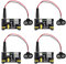 DIANN 4pcs MB102 Solderless Breadboard Power Supply Module 3.3V/5V with 4pcs 9V Battery Clip Buckle T-Type Power Cable Male 2.1MM DC Jack Plug