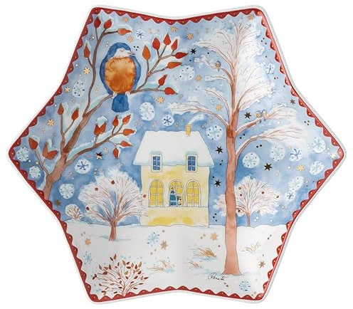 Hutschenreuther Sammelkollektion 22 Weihnachtsabend Sternschale 24 cm, 02473-727412-25381, Mehrfarbig