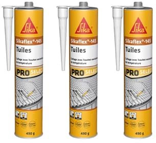 Lot de 3 colles souple SIKA pour tuiles Sikaflex 145-490g