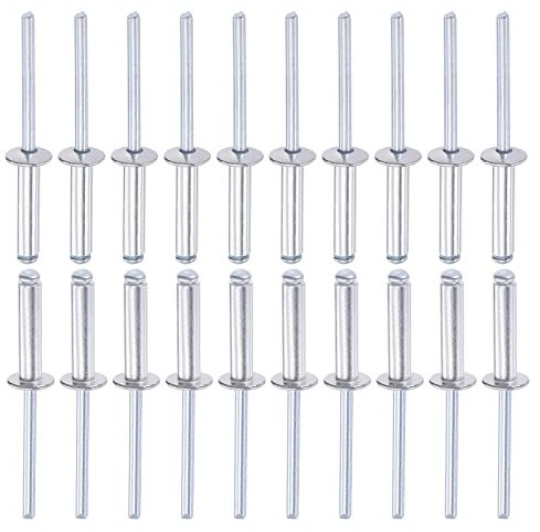 DTGN 5mm x 20mm (DxL) Aveugle Rivets - 60Paquet - Bonne pour Machines Assemblage - Aluminium Dôme Ouvert Fin Rivet