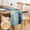 Tischläufer Outdoor Wetterfest Tischläufer Modern Tischläufer Türkis Tischläufer Grau Blaugrüne Vintage Landhausstil Natur Tischdecke für Wohnzimmer Esstisch Schließfächer Kommode Dekor 33x183cm