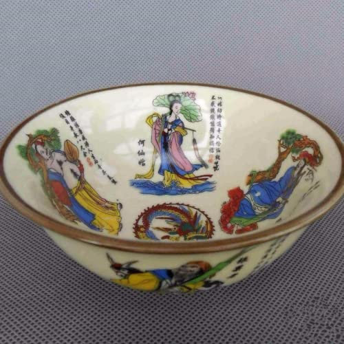 XIALON Jingdezhen - Vajilla de porcelana antigua (14 cm, 14 cm), color blanco