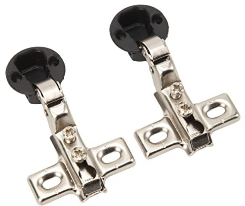 2 Stück Soft-Close-Scharnier 26 Mm Glastür Mini-Rohr Schranktür Schranktüren Schrankscharnier 2 oder 4 Löcher Anwendungsbereich Miniatur-Fensterladenscharniere (Halbe Abdeckung)