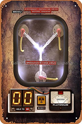 Metallschild – Steampunk Rustikaler Flux Kondensator Blechposter 30,5 x 20,3 cm