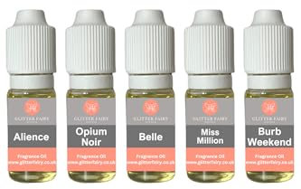 Designer Perfume Fragrance Oils, 5 x 10ml Bottles - Perfect for Wax Melts, Home Diffuser, Oil Burner, Soap Making, Candle Making, Bath Bombs, Pot Pourri Refresher Oil, Perfume Scents, UK Manufactured