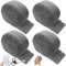 4 Stück Stahlwolle Gegen Mäuse 16m mit Arbeitshandschuhen und Schere, Fein Gegen Nagetiere Steel Wool Stahlwolle für Löcher und Wand Risse von Haus, Garten und für Reinigen und Polieren