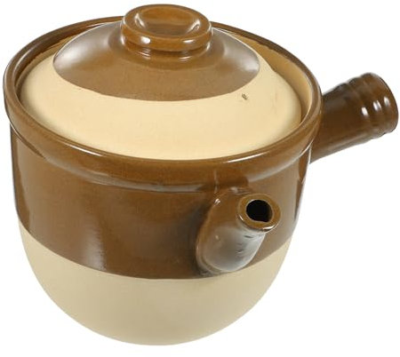 Mikinona Olla de Barro Olla de Medicina China Olla Antiadherente para Cocinar a Lento Alta Resistencia al Calor Capacidad de 2 L