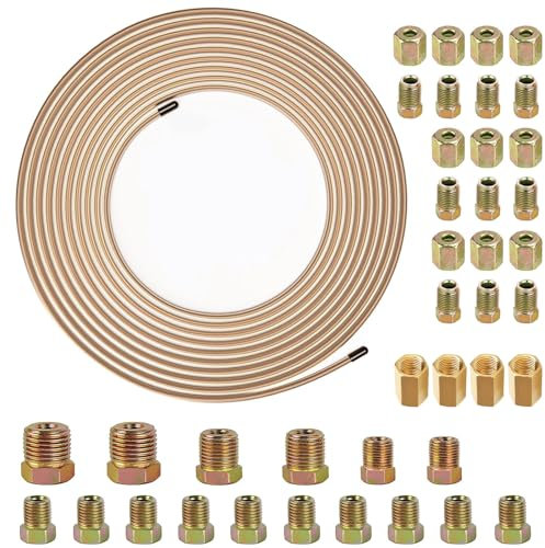 Kit tubo freno 3/16 10 m con raccordi per set di tubi freno automobilistici (kit 2)