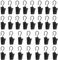 ALLisWE 30 Stück Vorhang Clips Gardinen Klammern für Vorhänge Mehrweg Schwarz Metall Klammern mit Haken Edelstahl Multifunktions Gardinenringe mit Clips für Vorhänge Fotos Und Licht Duschvorhang