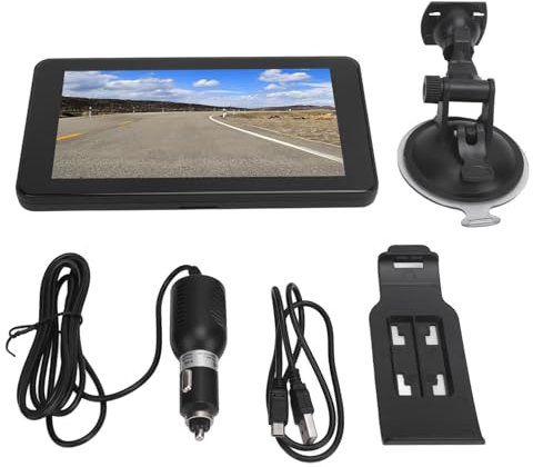 Xiuganpo 7-Zoll-Touchscreen-GPS-Navigationssystem für Autos, LKW, Bus, Motorrad, Fahrrad; Duale 2D- und 3D-Navigation, Sprach- und Bildansagen, Echtzeit-Updates, Entertainment-Autoladegerät Im