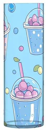 xigua Cartoon Milk Tea Cup Vase for Flowers,Fine Arts Vase Home Decor for Office Dining Living Room Wedding12