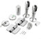 Snowchecking Badezimmer-Hardware-Set, Edelstahl, Badezimmer-Trennwand, Hardware-Set mit Türschloss, Griff, Scharnier, Halterung, Haken für öffentliche Toilette (links)