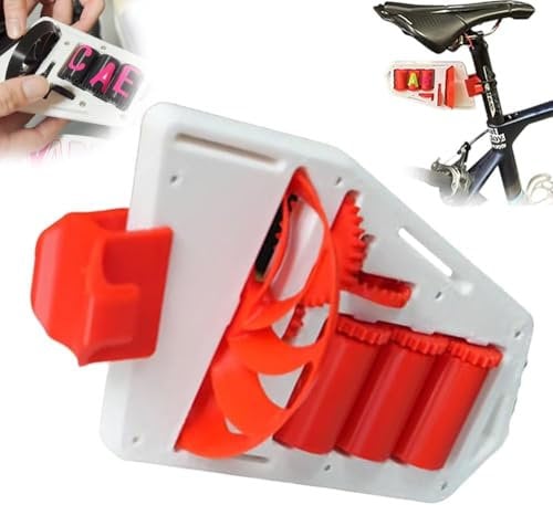 LYSYYOZ 3D Printed Powered Rotating Road Bike Number Plate,3D Printed Personalized Bike License Plate,Personalized,Cool DIY Design For Road Bikes And Races,Red