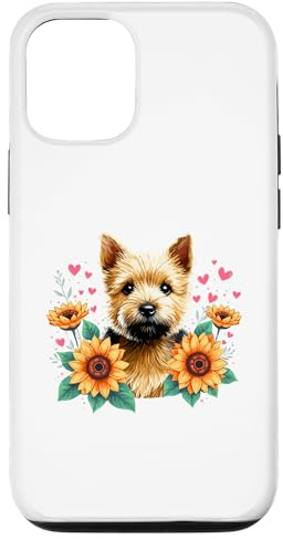 Sunflowers Norwich Terrier Hülle für iPhone 12/12 Pro