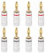 LANAFAY 8pcs Banana Plugs, 24K Gold Plated 4mm Speaker Connectors, Speaker Wire Connectors for Speakers Amplifier Hi-Fi AV Receiver Stereo Home Theatre Audio Wire Cable Screw Connector(Black and Red)