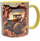 Shopi Zone Taza de cerámica con diseño de tractor y girasoles - Estilo rústico y original para amantes del campo