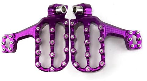 VTSGBLS Poggiapiedi motociclette Poggiapiedi Universali Moto Dirt Pit Bike Pedali Pedana off-Road FootRest per Y&amaha YZ85 YZ125 YZ250 YZ250F YZ250FX YZ426F(Viola)