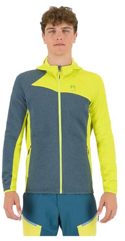 Karpos Uomo Averau Hoodie Fleece giacca, niagara-vulcan, XL