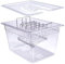 WELKOR Sous Vide Container with Lid,Sous Vide Cookers Compatible with Anova, Joule, Nano, Wancle, Instapot,Perfect for Chicken, Beef,Parties and Professionals (12 qt containers with lids and racks)