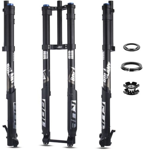 HSIRYAOHD MTB DH FedergabelMountain Bike Inverted Fork 26/27.5/29 Inch Travel 180mm Bike Suspension Fork 28.6mm Straight Tube Front Fork For MTB QR 9x100mm