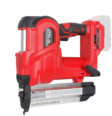 Pistolet Cloueur, Pistolet à ongles électrique sans fil, adapté à la batterie, cloueuse droite/en forme de N, Machine à clouer 32mm 50mm(Rot)
