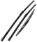 RVEVFBKBAL Escobillas limpiaparabrisas para Seat para Ibiza 6L 2006 2007 2008 Parabrisas Ventana Delantero Limpiaparabrisas Traseros Set Juego de escobillas limpiaparabrisas