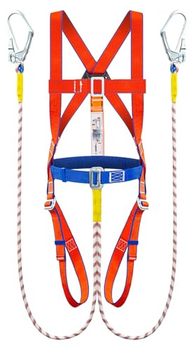 Fallschutzgeschirr – Sicherheitsgeschirr | Herbstschutzgeschirr | Full Body Safety Bel | Leicht | | Universalgröße | Ein Geschirr machen