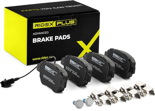 RIDEX PLUS 402B0037P Bremsbelagsatz Bremsbeläge Vorne mit Verschleißwarnkontakt Kompatibel mit FIAT PANDA 169