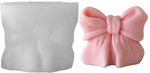 Silikonformen Gießformen Weihnachten Kerzenformen zum Gießen, 3D Schleife Kerzen Silikonform Weihnachten Schmetterlinge Gips zum Gießen Gießformen Silikon Giessformen Silikon Gießform Weihnachten (A)