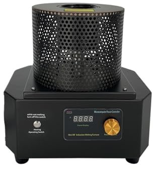 Mini Four De Fusion À Induction Portable 1 3 Kg For La Fabrication Bijoux, Pièces Moulées En Or, Argent Et Acier Fusion Rapide(1kg)