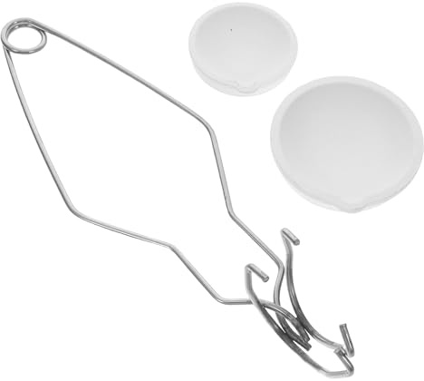 NOLITOY Schmelztiegel aus Quarz 2 Stück mit Tiegelzange 100g und 250g Geeignet für Gold und Silberschmuck