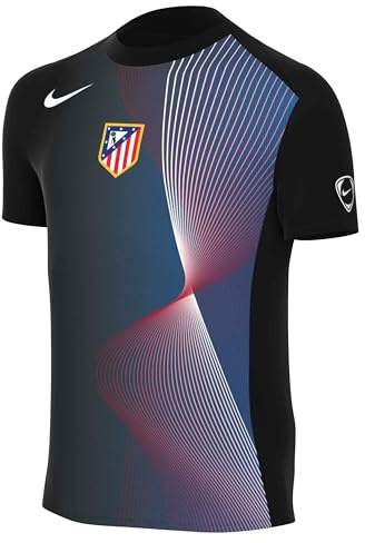 Atlético Madrid Academy Pro Third Nike Dri-Fit Pre-Match-Fußballoberteil Für Ältere Kinder, Black/White/White, HM4447-010, M