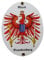 Brandenburg Mark Emaille Schild Mark Brandenburg 11,5 x 15 cm Emailschild Oval.