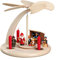 Weihnachtspyramide 1 - stöckige Pyramide - Weihnachtsmarkt - 25cm - Original Erzgebirge - Seiffener Volkskunst