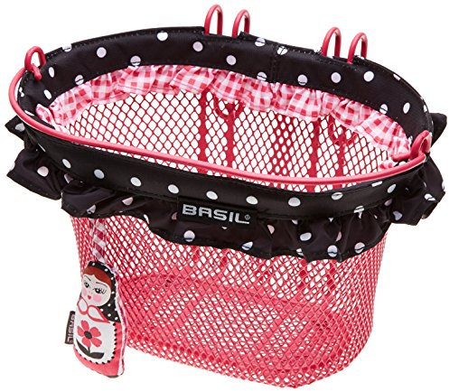Basil Kinder Fahrradkorb Jasmin Baboushka-Basket, Pink, 28 x 20 x 18 cm