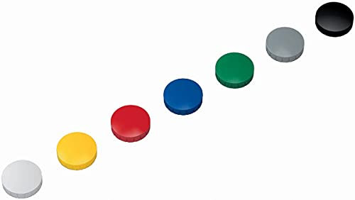 Magnet Maulsolid, Rundmagnet, bruchsicherer Kunststoff, 800 g Haftkraft, 32 x 8,5 mm, bunt, 6163299