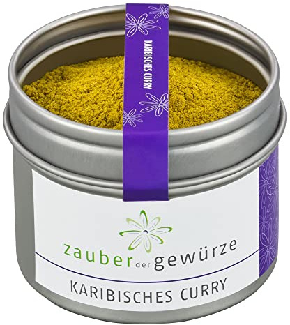 Zauber der Gewürze Karibisches Curry – Zitronig-fruchtiges Curry Pulver mit frischem Aroma für Geflügel, Gemüse, Fisch und Meeresfrüchte, 50 g