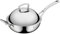 WMF Multiply Wokpfanne Induktion 28 cm, Wok Induktion unbeschichtet, Metalldeckel mit Wrasenabzug, Mehrschichtmaterial, Cromargan Edelstahl, Alumiuniumkern