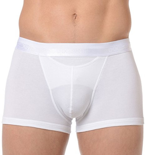 HOM Calzoncillo Retro HO1 Hombres Hombres Pantalones Cortos del Boxeador Hombres Soft - selección de Color: Colour: White | Size: Medium