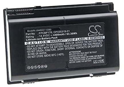 vhbw Akku kompatibel mit Fujitsu LifeBook E8410, E8280, E8270, E8260, E8250, E780, E8420E, E8420 Notebook (4400 mAh, 14,4 V, Li-Ion)