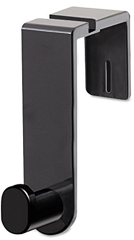 Safco 4224BL Black Plastic and Steel Plate Single Coat Hook with Rounded Knob – Fits Over The Panel Door or Partition – 10 Lbs. Maximum Weight. Organize Coats,Hats,Bags and More