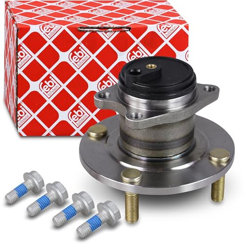 febi bilstein 32580 Radlagersatz mit Radnabe, ABS-Impulsring und Befestigungsschrauben, 1 Stück