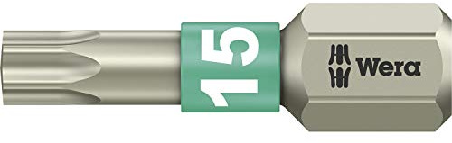 Wera 5071033001 3867/1 TS TORX Bits, Edelstahl TX 15x25, 15