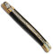 Couteau Laguiole pliant manche en corne noire mitres en laiton