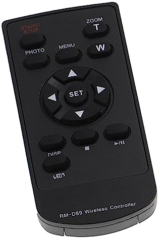 vhbw Infrarot-Fernauslöser Fernbedienung kompatibel mit Canon Legria HF S30, HF S200, HF S21, HF S20, HF M56 Kamera, Zoom-Funktion