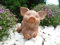 STEINFIGUREN SPICKER Steinfigur Schwein, 126/3 Ferkel, Gartenfigur Steinguss Tierfigur Terrakotta Patina